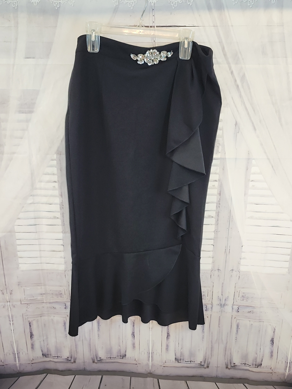 Shein Rhinestone And Ruffle Skirt